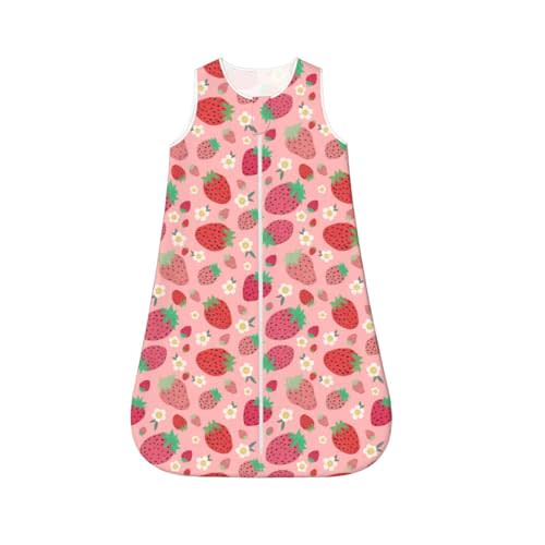 Strawberry Cute Baby Wearable Blanket For Unisex Baby Girls Boys