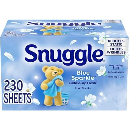 Snuggle Fabric Softener Dryer Sheets, Blue Sparkle, 230 Count
