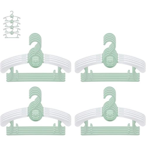 Baby Hangers,20 Pack Baby Clothes Hangers for Closet Kids,Save Space Plastic Hangers Toddler Infant Nursery Child Small Children(Green)