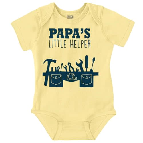 Brisco Brands Papa's Little Helper Handyman Dad Baby Romper Boys or Girls