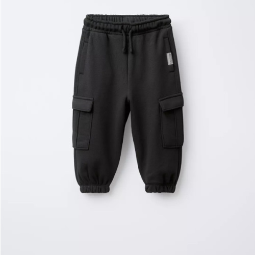 FLEECE CARGO JOGGER PANTS - Black | ZARA United States
