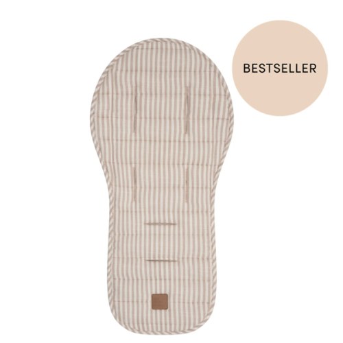 Natural Stripe Universal Linen Pram Liner