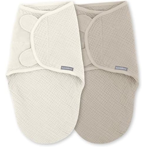 SwaddleMe by Ingenuity Muslin Original Swaddle - Cream/Cashew