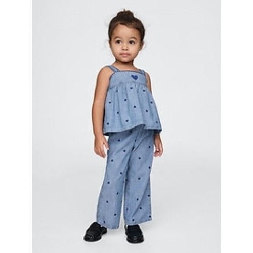 Baby & Toddler Chambray Heart Outfit Set | Gap