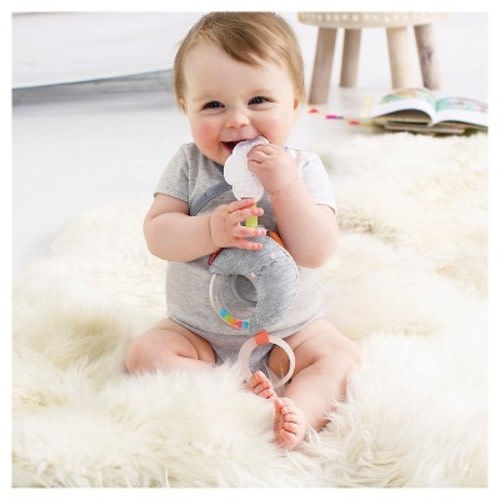 Skip Hop Silver Lining Cloud Rattle Moon Stroller Baby Toy