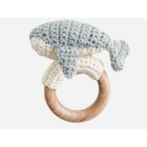 Whale Crocheted Rattle Teether