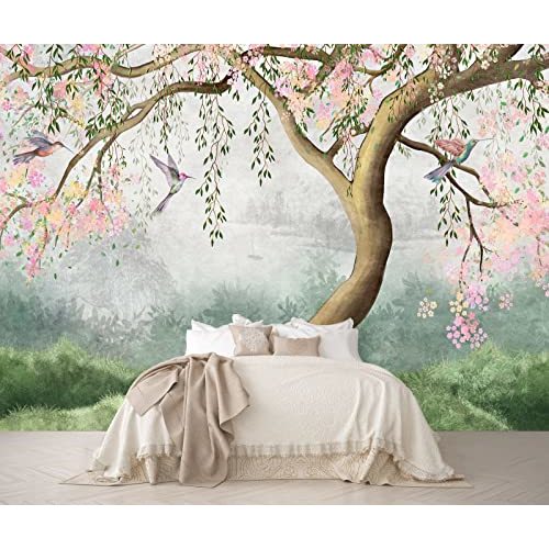 MFWFM Forest Wallpaper Fantasy Forest and Bird Wall Mural for Bedroom Living Room Dining Room(Not Peel n' Stick)