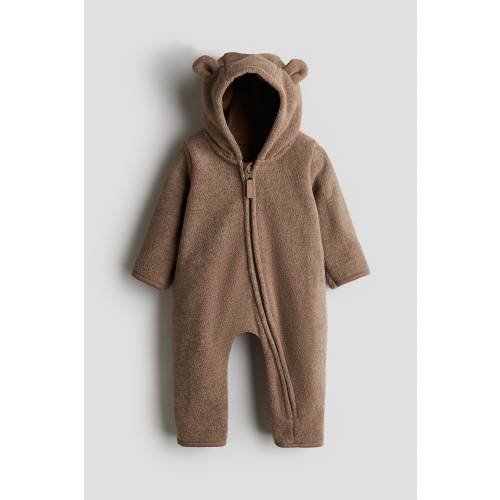 HOODED FLEECE JUMPSUIT
