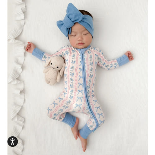Amelia Bow Zipper Romper – In my Jammers