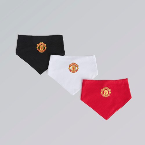 Manchester United Baby Crest Bibs 3 Pack