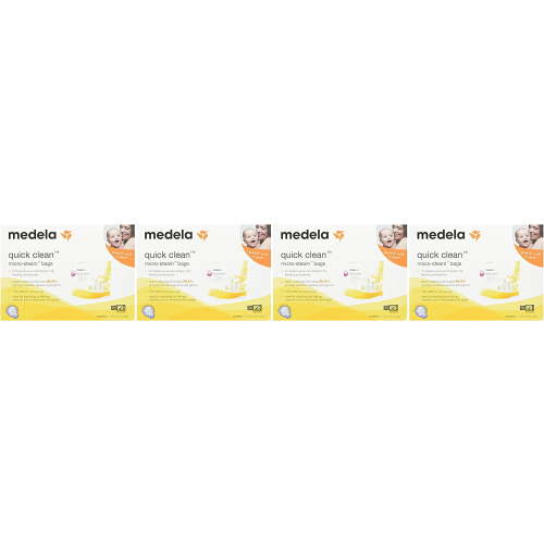 Medela Quick Clean Micro-Steam Bags Economy Pack of 4 retail boxes (20 Bags Total)