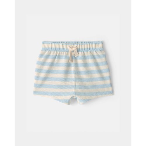 Baby Stripe Drawstring Shorts - Blue/Ivory | Carter's