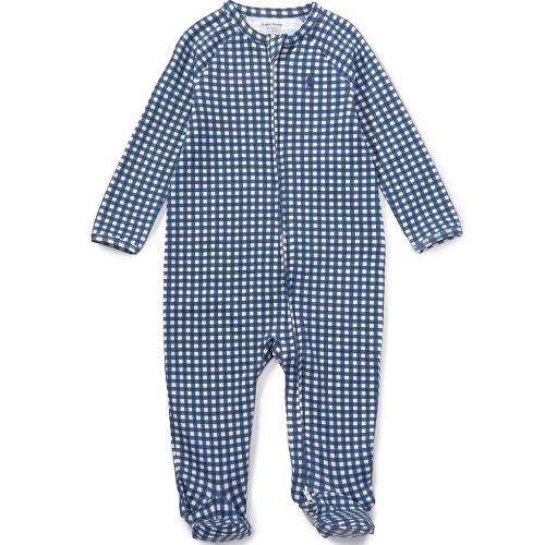 Ralph Lauren Baby Boys Long Sleeve Gingham Cotton Footie