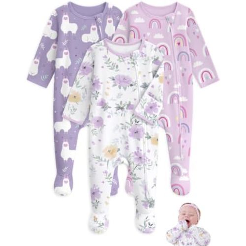 Unnivoll Baby Sleepers 100% Cotton Baby Pajamas Baby Boys Girls Clothes