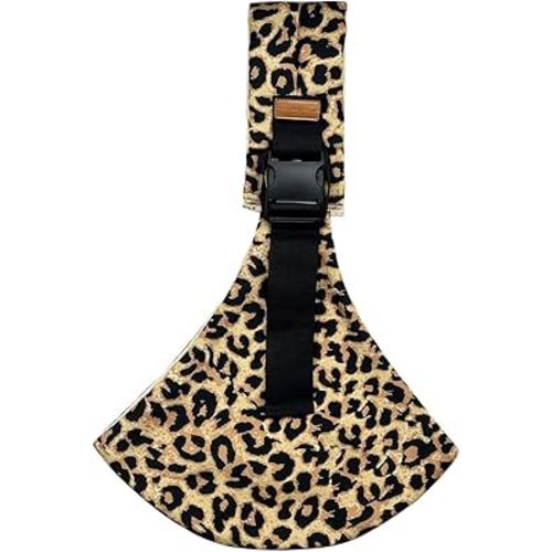 Baby Sling Carrier Newborn to Toddler Adjustable One-Shoulder Design with Hip Seat Support, Labor-Saving Baby Wraps Carrier 10-30 lbs(Pale Leopard Print)
