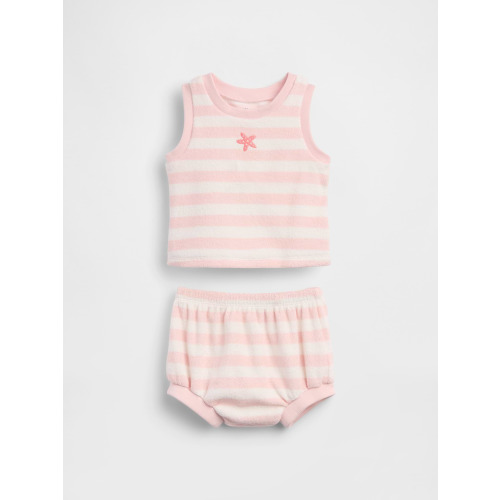 Baby Towel Terry Stripe Outfit Set