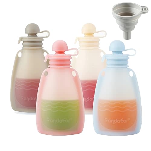 PandaEar Reusable Silicone Baby Food Pouches