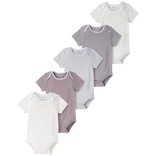 Calvin Klein Organic Baby Essentials 5 Pack Bodysuits