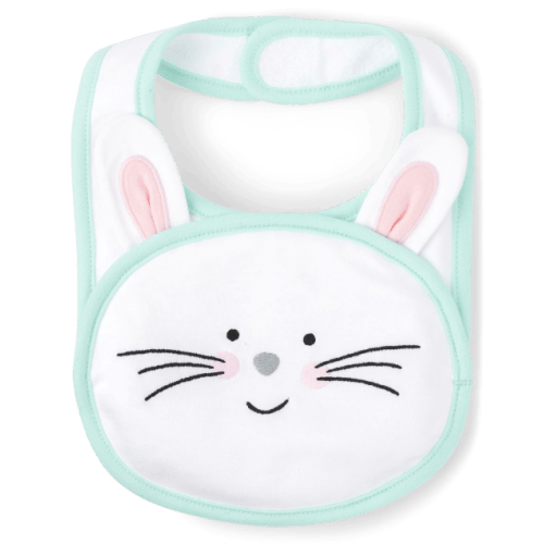 Baby Bunny Bib - White
