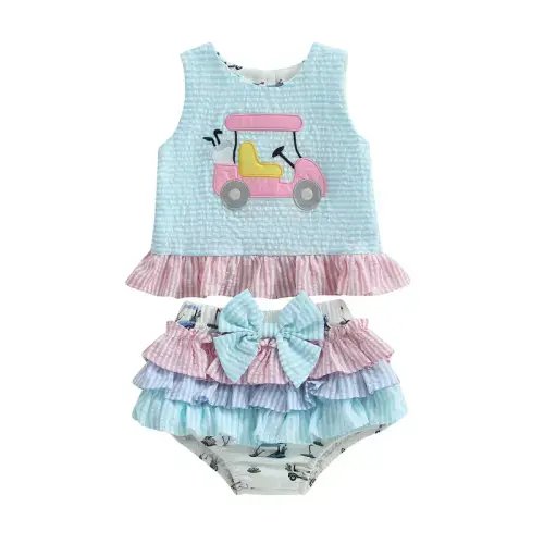 GOLF Ruffle Bowtie Outfit - Hazel & Bo