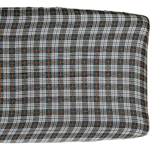 Mebie Baby Changing Pad Cover, Navy Plaid, 100% Muslin Cotton Changing Table Pad Cover for Baby Boy and Girl, Designer Nursery Decor Covers, Diaper Changing Pad Cover for Changing Station