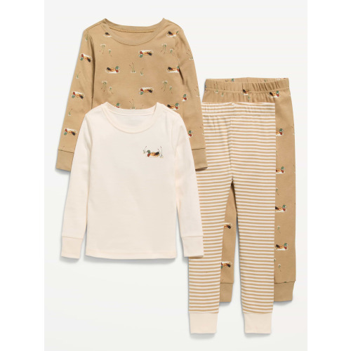 Printed Snug-Fit Pajama 4-Piece for Toddler & Baby