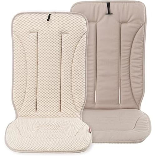 Reversible Stroller Seat Liner, Water-Resistant & Easy Clean Side, Breathable & Comfortable Mesh Side, Universal 3-Hole Adjustable Design, All-Season Cushion Pad for Strollers, Carriages
