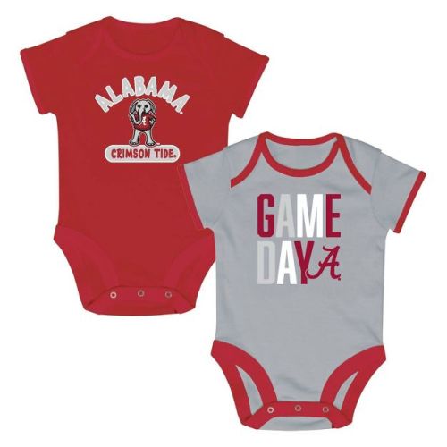 NCAA Alabama Crimson Tide Newborn 2pk Bodysuit - 0-3M