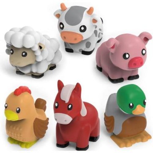 Tub Works Barnyard Mold Free Bath Toys, 6 Pack