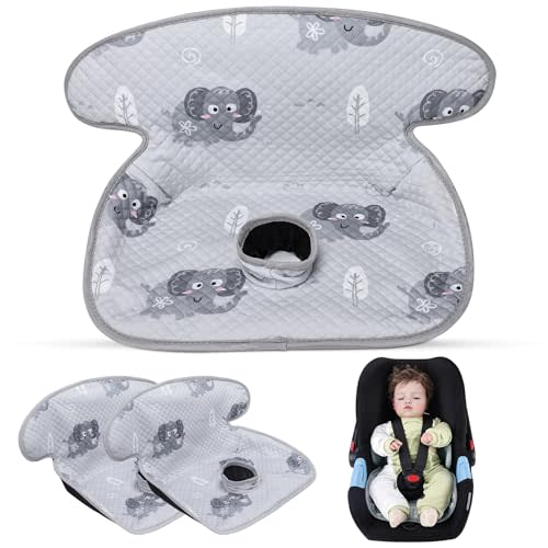 Car Seat Potty Training Protector - Waterproof Piddle Pad Car Seat Liner with Anti-Slip Backing, Travel-Friendly Machine Washable Cover for Baby Toddler Carseat, Stroller (Gray, 2PC)