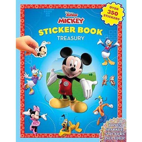 Disney Mickey Mouse Clubhouse Sticker Book Treasury - Activity Books for kids, 350 reusable stickers, 96 pages of fun