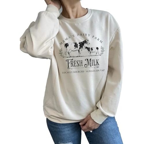 TAIUICY Women Nursing Sweatshirts Breastfeeding Zip Nursing Friendly Sweater; Large - Cream
