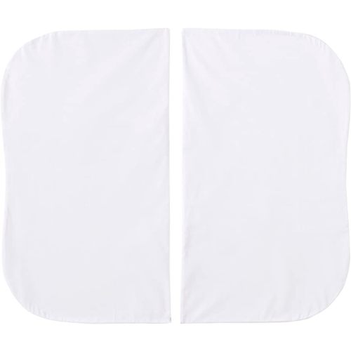 Halo Bassinest Fitted Sheet for Twin Bassinest, 100% Cotton, Super Soft Bassinet Sheet for Baby Boys, Girls and Unisex, Breathable and Lightweight Mattress Cover, 2 Pack, Solid White