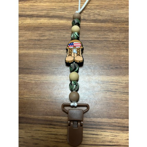 Military pacifier clip