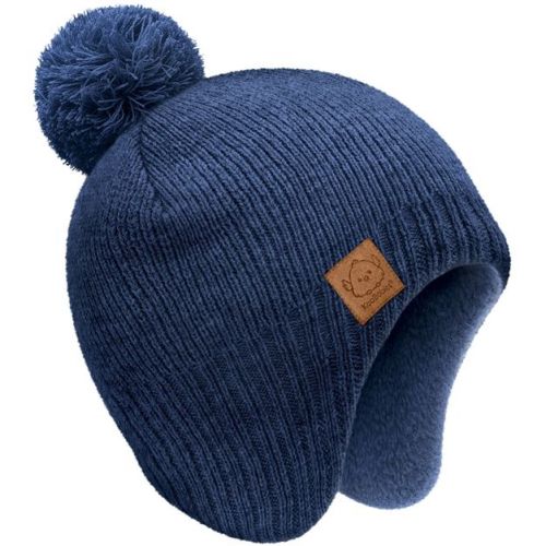KeaBabies Muff Baby Beanie, Baby Hat for Boys, Girls, Toddler Hat, Winter Hat for Newborn, Infant, Toddler 0-6 Months (Navy, Small)