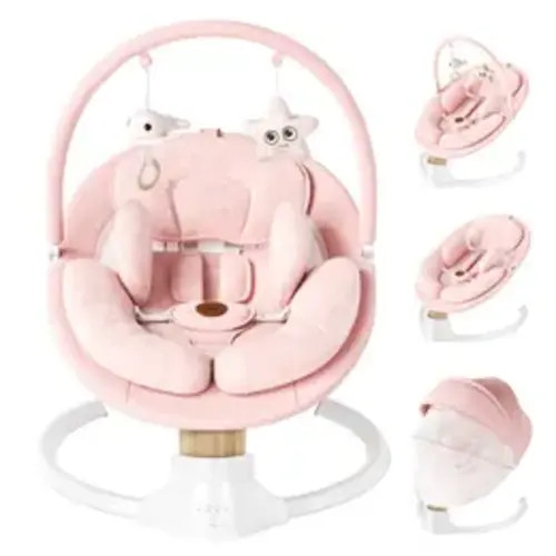 BabyBond Smart Baby Swing for Infant, Electric Baby Bouncer for Newborns, Remote Control, 5 Swing Modes, 10 Music Bluetooth, 5 Point Harness, Portable Baby Rocker for Indoor/Outdoor Use, Ideal Baby Shower Gift, Mothersdaygift, #Summervibes,back to school 