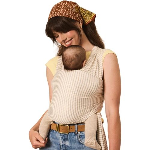 Solly Baby Wrap, Buttery-Soft Baby Carrier Newborn to Toddler 8-25 Lbs., Lightweight & Hands-Free Wrap, Breathable Summer Carrier, Baby Wearing & Postpartum Essential, New Mom Gift, Driftwood Stripe