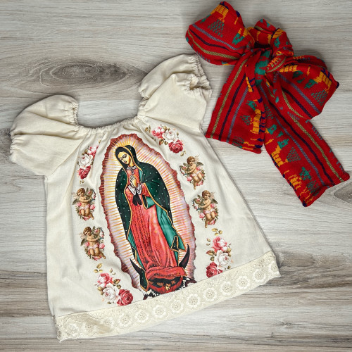 Virgen Maria Dress for Girls – Camelia Mexican Boutique
