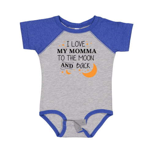 Inktastic I Love My Momma to the Moon and Back Boys or Girls Baby Bodysuit