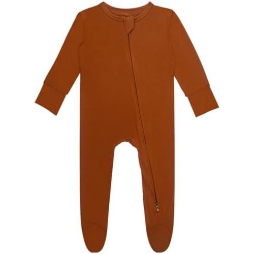 GUISBY Rayon Baby Footies Pajamas, Soft Long Sleeve with 2 way Zipper Sleepers