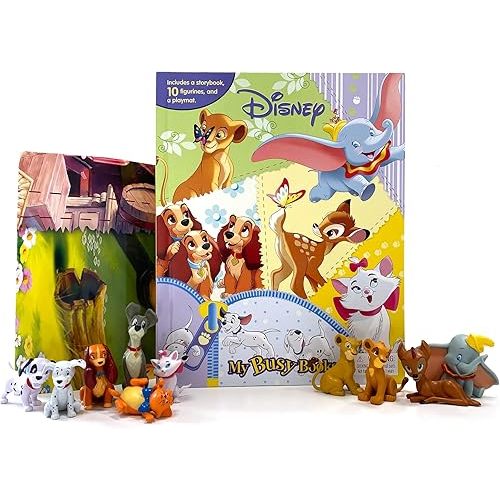 Disney Animals My Busy Books - Storybook, 10 figurines, playmat Paperback – Picture Book, July 22, 2025