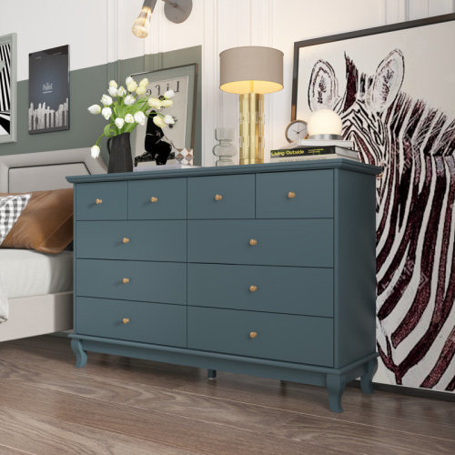 Lark Manor™ Arthuree 10 - Drawer 55.1" W Double Dresser & Reviews | Wayfair