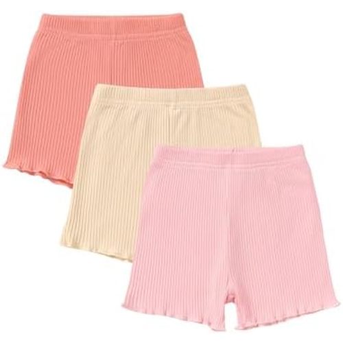 3 Pack Baby Girl Shorts Toddler Girl Shorts Soft Cotton Casual Playing Short Pants Summer Clothes Size 3M-3T
