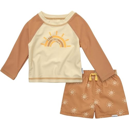 Gerber Baby & Toddler Boys Long Sleeved Rashguard Swim Bathing Suit Set