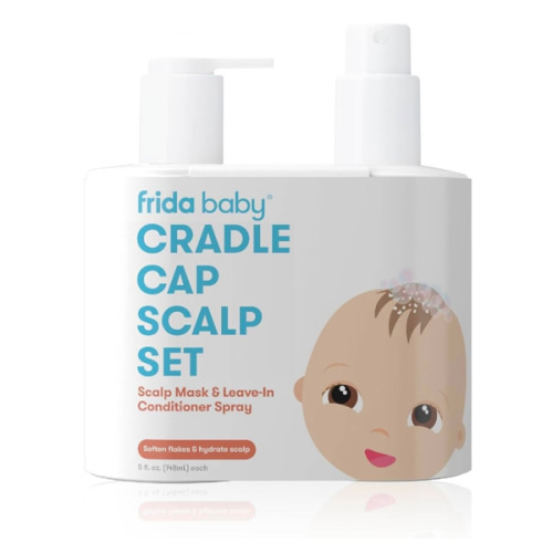 Frida Baby Cradle Cap Treatment, Cradle Cap Shampoo for Babies + Flake Fixer Scalp Spray, Cradle Cap Kit Soothes Baby's Scalp, Prevents Dryness and Flakes