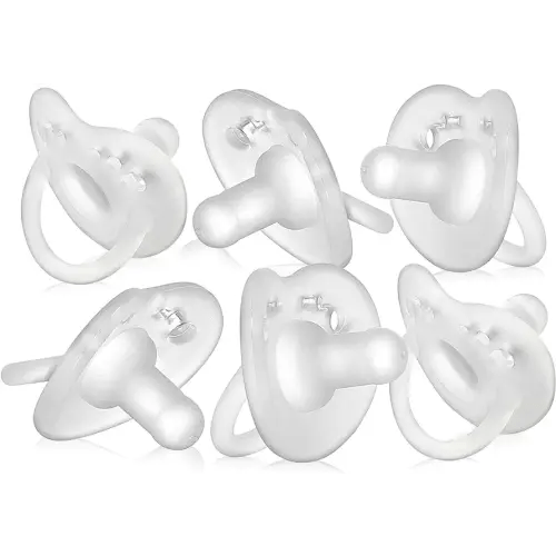 Evenflo Feeding Balance Plus Stage 1 Cylindrical Baby, Newborn and Infant Pacifier - Developed with Pediatric Feeding Specialists - 0 to 6 Months (Pack of 6)
