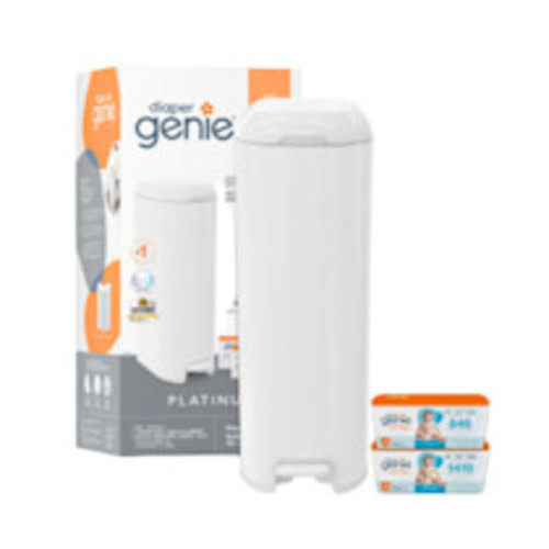GoodBuy Gear Diaper Genie Platinum Pail Gift Set - Lily White