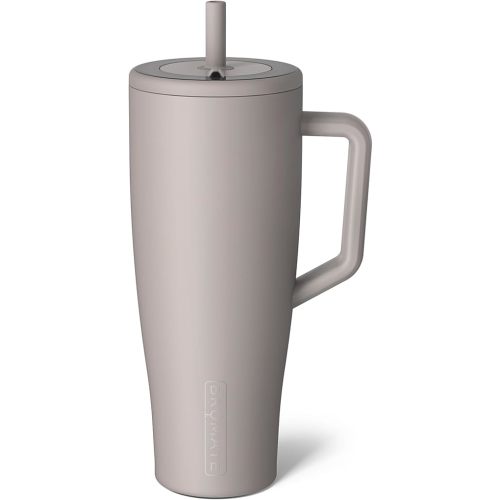 BrüMate Era 40 oz Tumbler with Handle and Straw | 100% Leakproof Insulated Water Bottle Tumbler with Lid and Flexible SoftSip Straw | Made of Stainless Steel | Cup Holder Friendly | 40oz (Mocha)