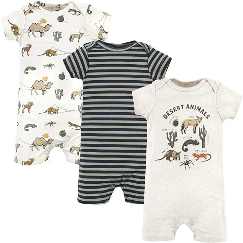 Hudson Baby Unisex Cotton Rompers
