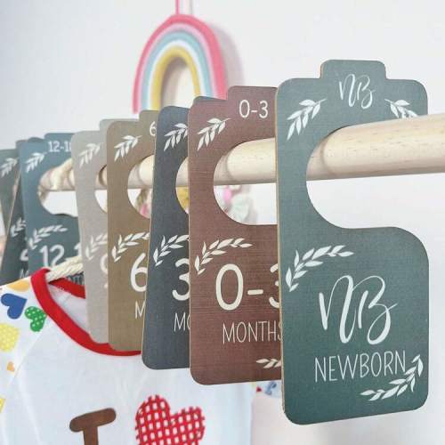 8PCS/SET Wodden Baby Closet Dividers Colorful Nursery Decor Baby Clothes Dividers For Closet Hangers Organizer For Boys Girls Closet From Newborns To 24Month+ | SHEIN USA